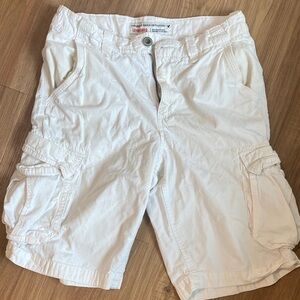 American Eagle Outfitters White Cargo Shorts